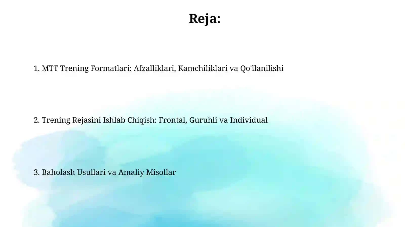 MTTda mashgʻulot shakllari frantal guruhli individual turlari asosidamashgulotishlanma 2