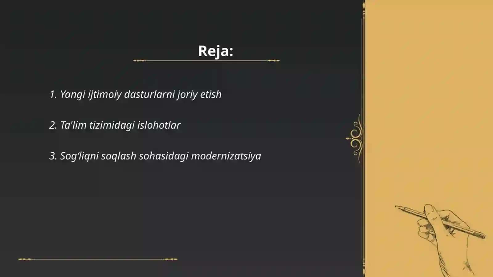 O`zbekstonda ijtimoiy sahoda amalga oshirilip atirgan ozgarishlar ma`nosi va mohiyati 2