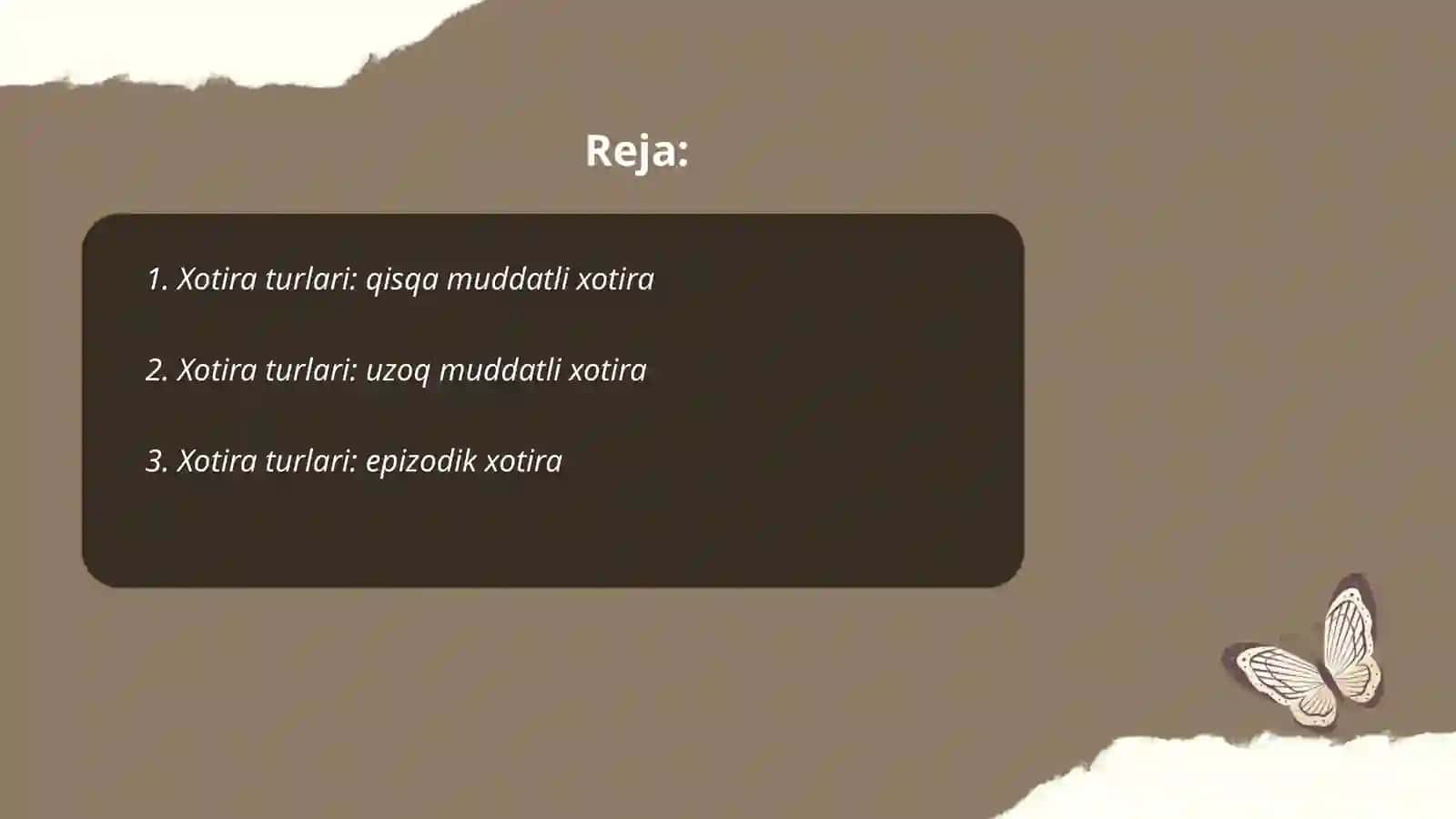 Qisqa muddatli xotira 2
