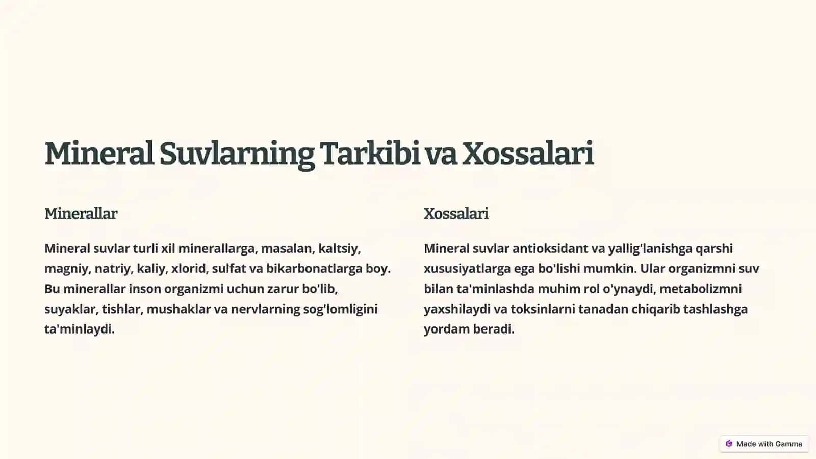Mineral Suvlar 2