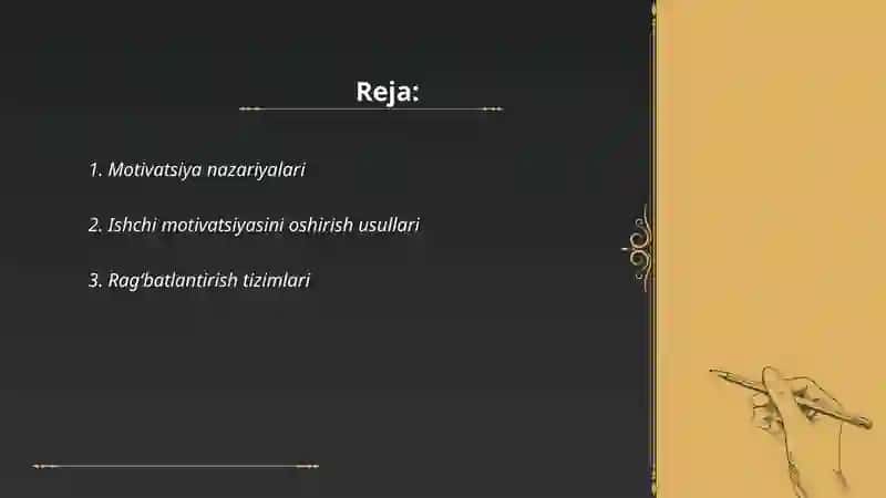 Biznes jarayonlarida motivlashtirish 2