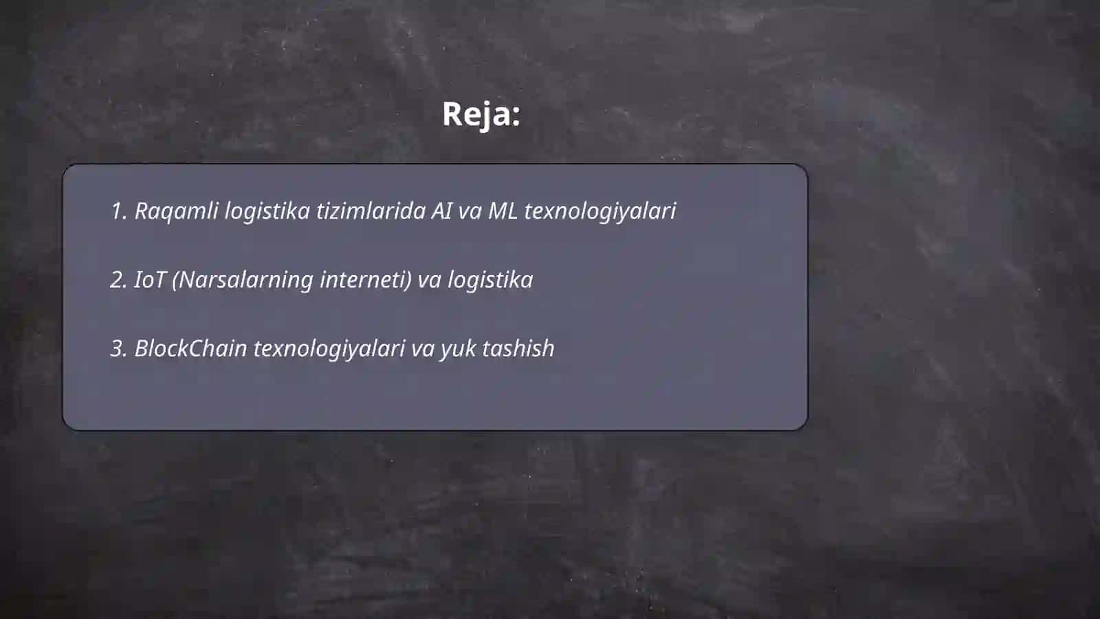 Raqamli logistika tizimida innovatsion texnologiyalardan foydalanish 2