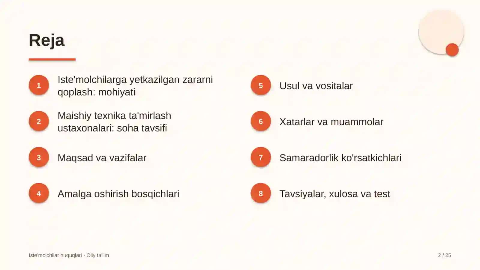 Maishiy texnika ta'mirlash ustaxonalarida iste'molchilarga yetkazilgan zararni qoplash tartibi 2