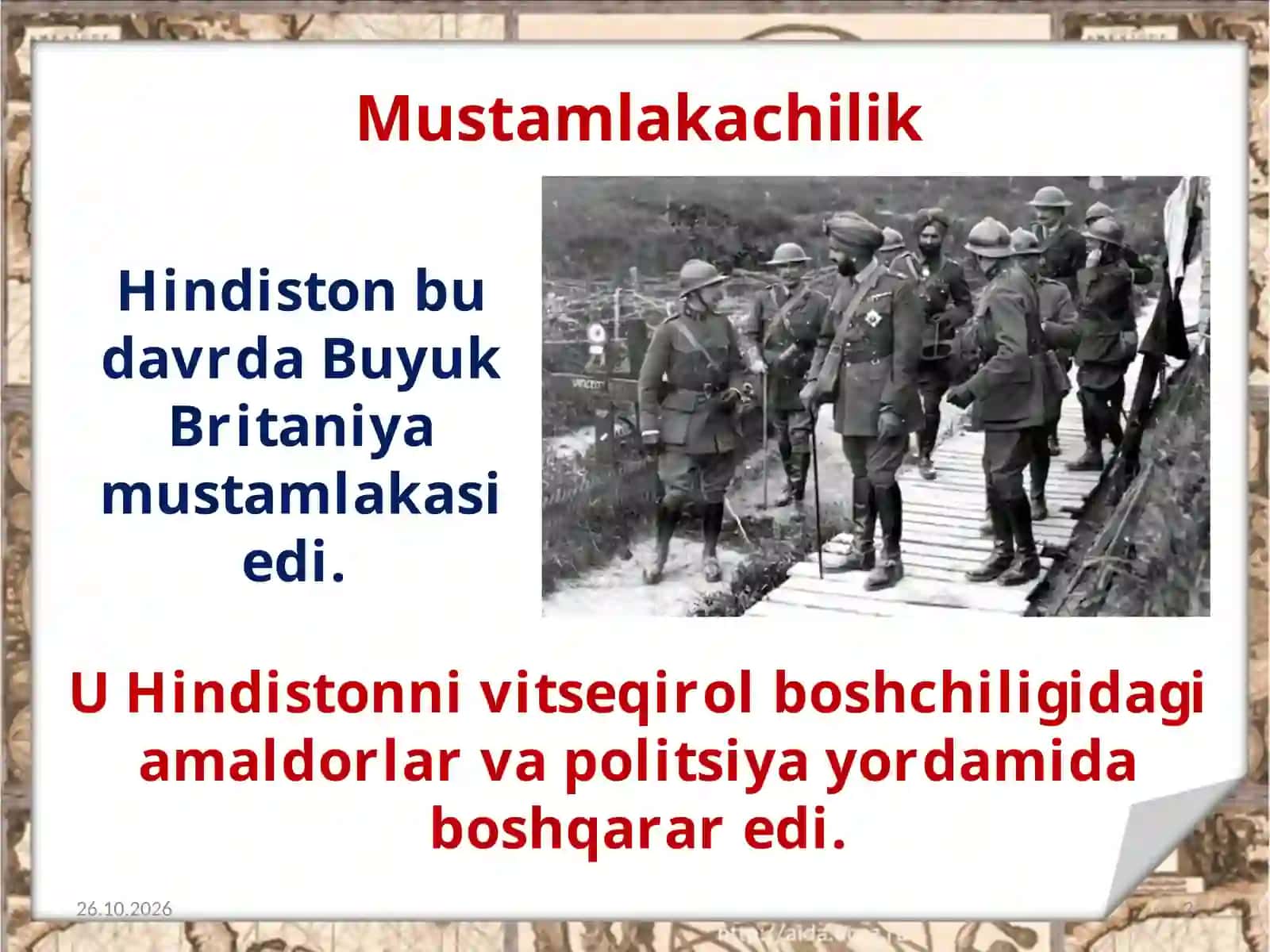 XIX asr oxiri–XX asr boshlarida Hindiston 2