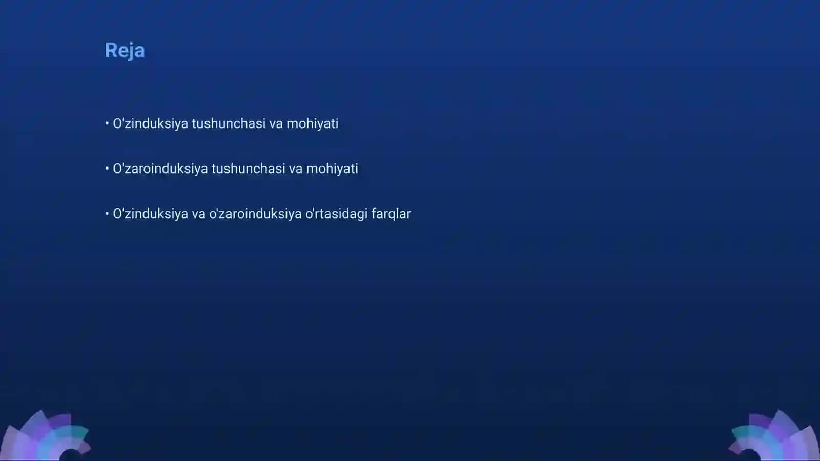 O'zinduksiya va o'zaroinduksiya 2