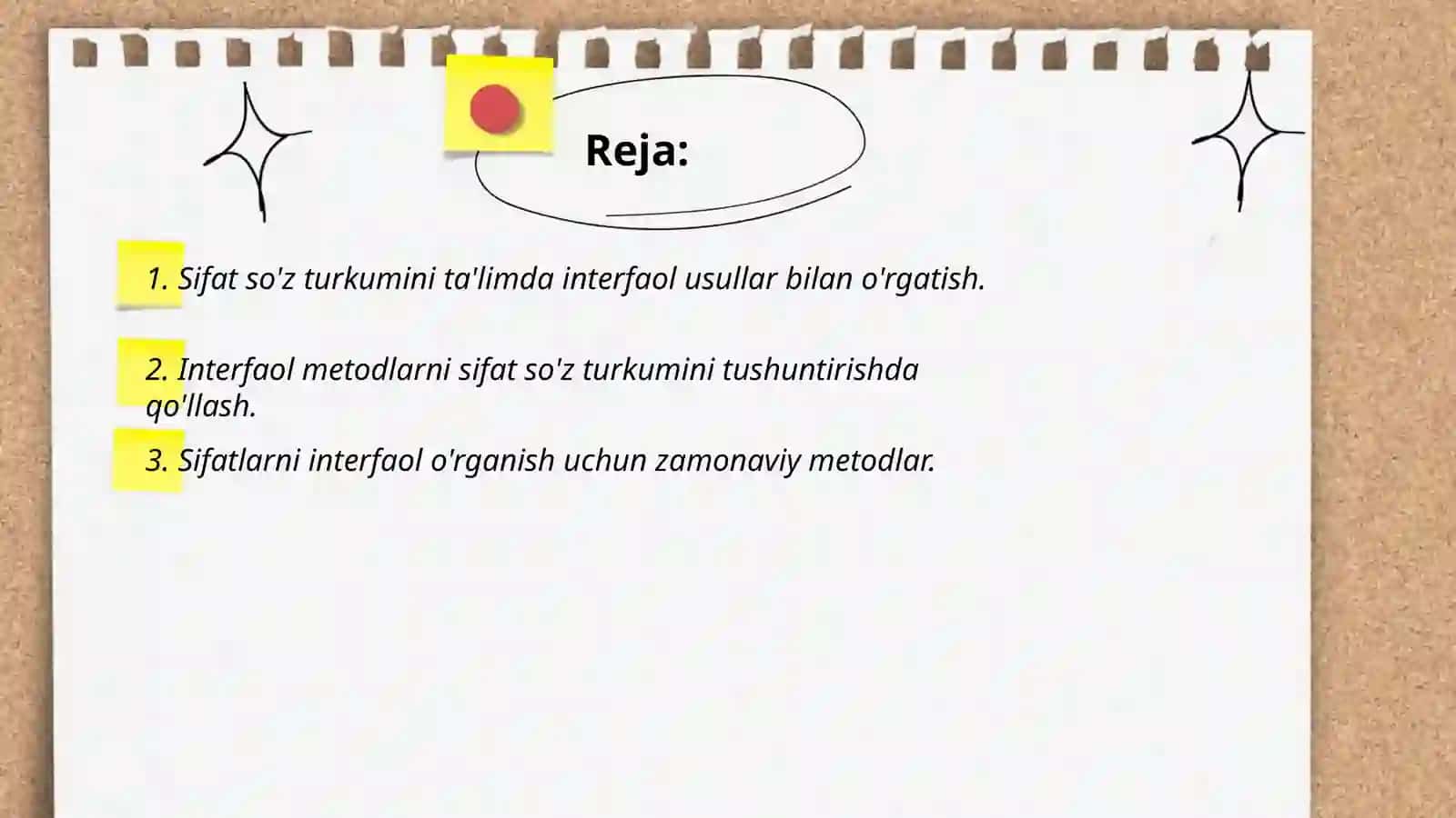 Sifat sòz turkumini òrgatishda interfaol usullarni qòllash 2
