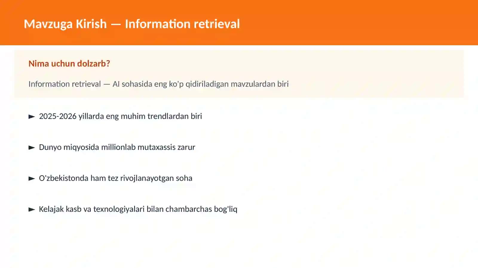 Information retrieval 2