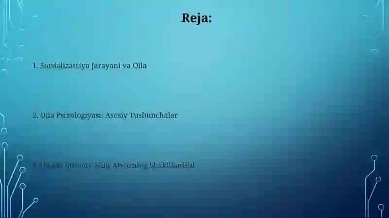 Oilada Ijtimoiy Xulq-Atvorning Shakillanishi 2