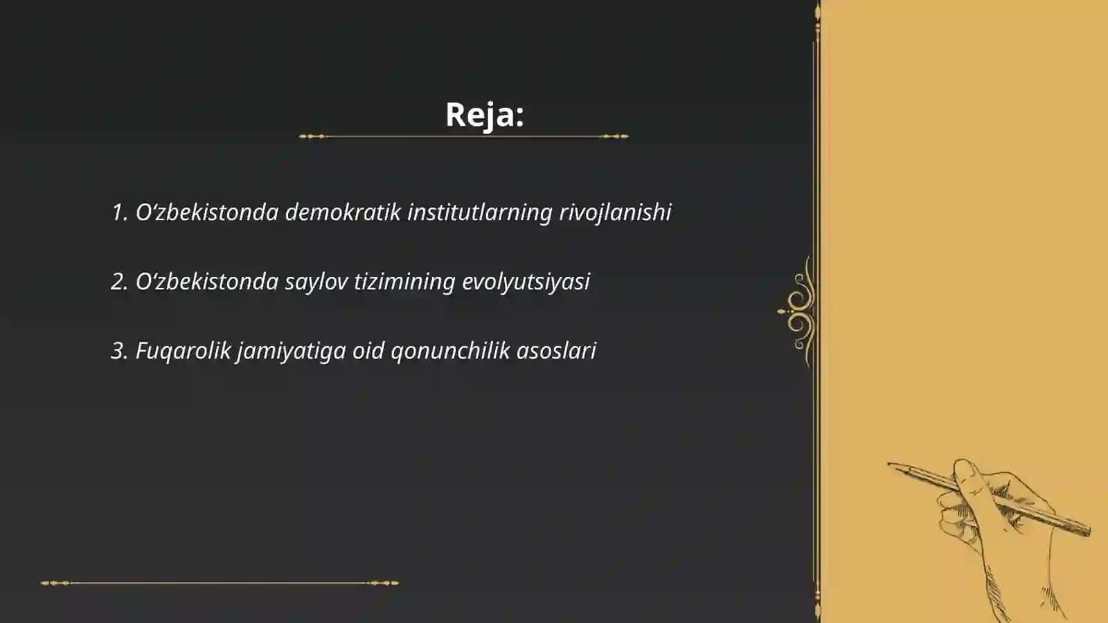 Fuqarolik jamiyatiga oid qonunchilik asoslari 2