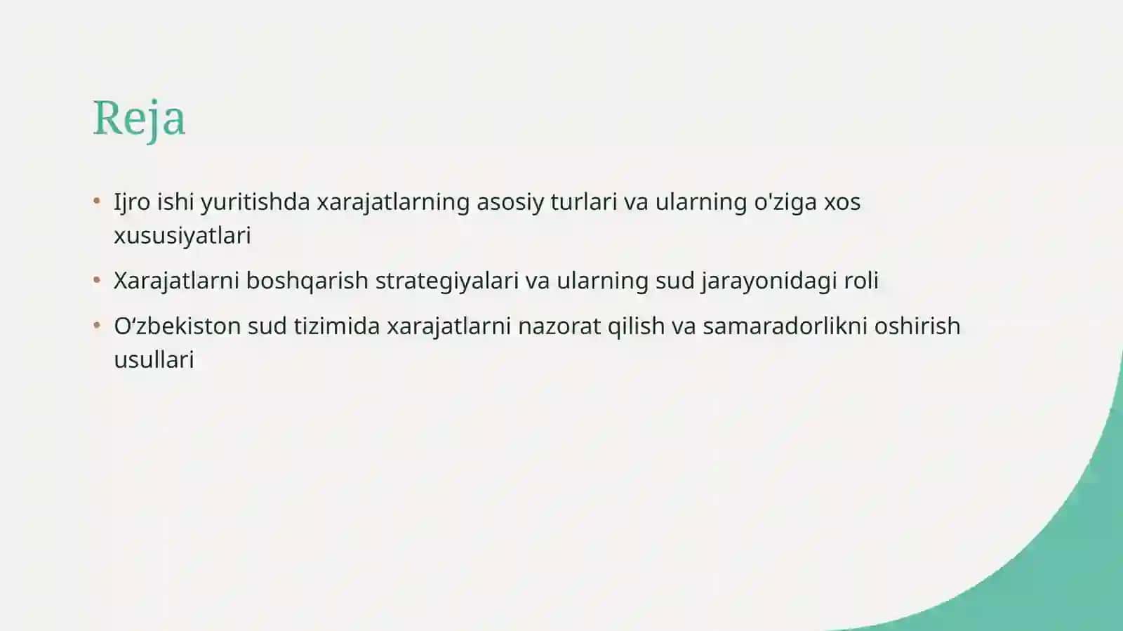 12-mavzu: Ijro ishi yuritishdagi xarajatlar 2