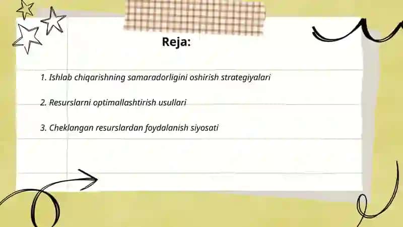 Ishlab chiqarish omillari cheklangan sharoitda mahsulot ishlab chiqarishni maksimallashtirish masalasi 2