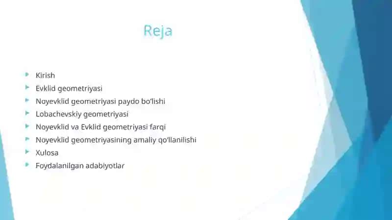 NOYEVKLID GEOMETRIYA 2
