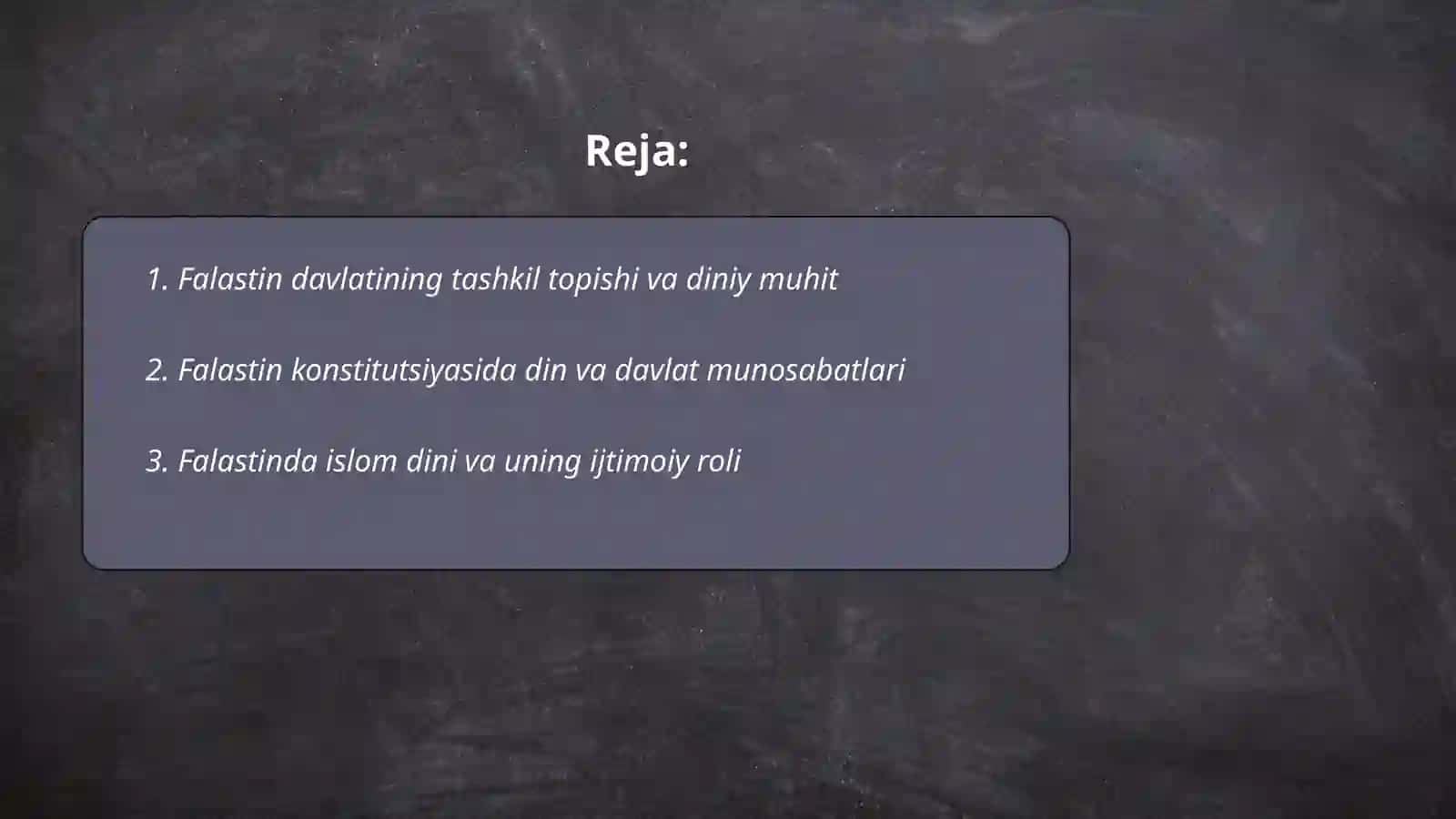Falastin Davlati va Din 2
