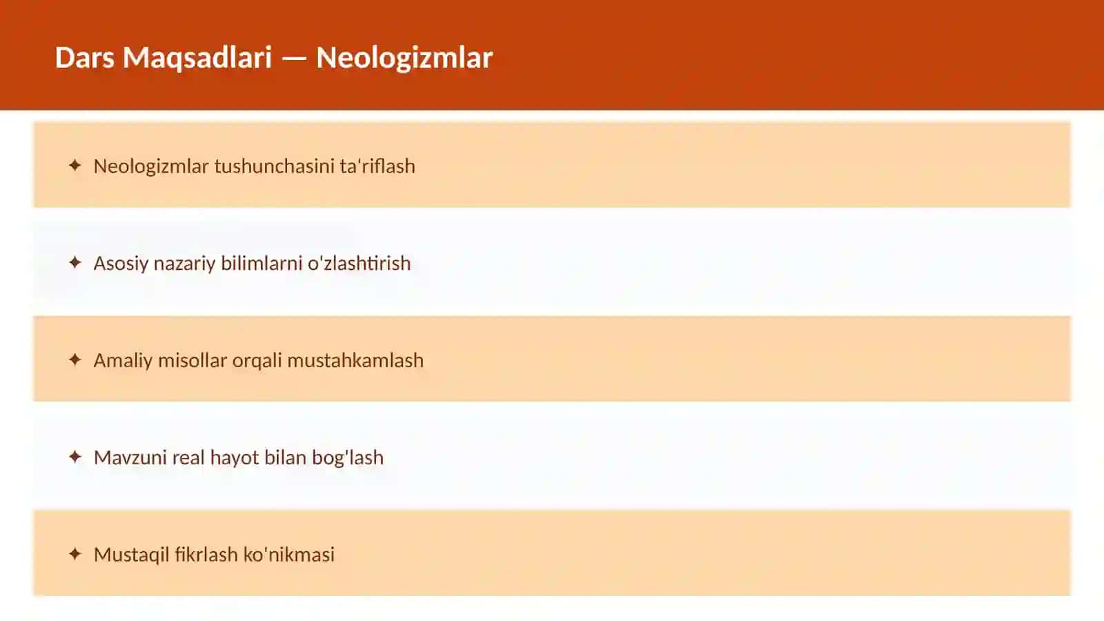 O'zbek Tili Dars ishlanma 2