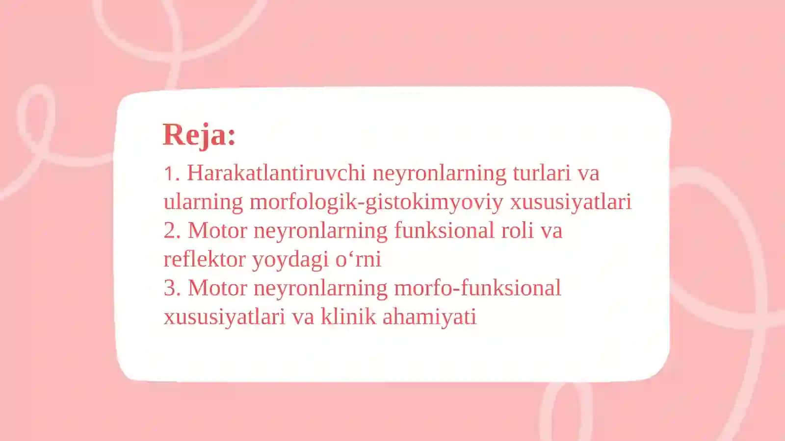 Orqa miyaning harakatlantiruvchi neyronlarining turlari, ularning morfofunksional xususiyatlari 2