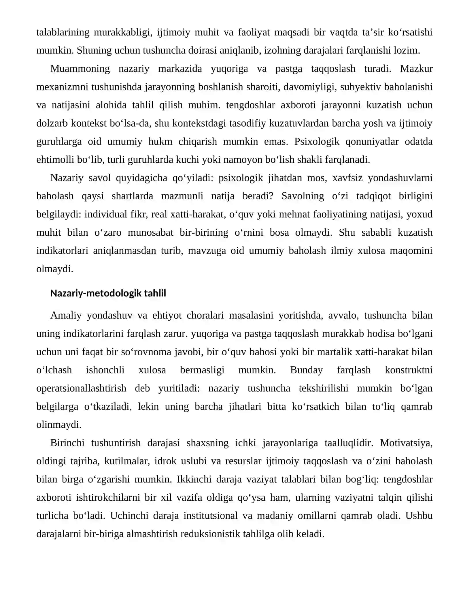 IJTIMOIY TAQQOSLASH VA O‘ZINI BAHOLASHNING RIVOJLANTIRISH VA PROFILAKTIKA YO‘LLARI 2