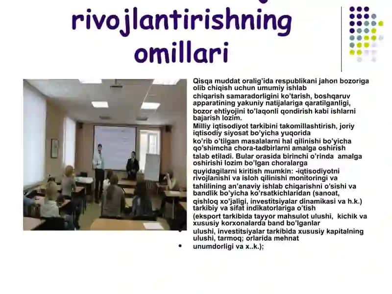 Innovatsion iqtisodiyotda xizmatlar bozorini rivojlantirish 2