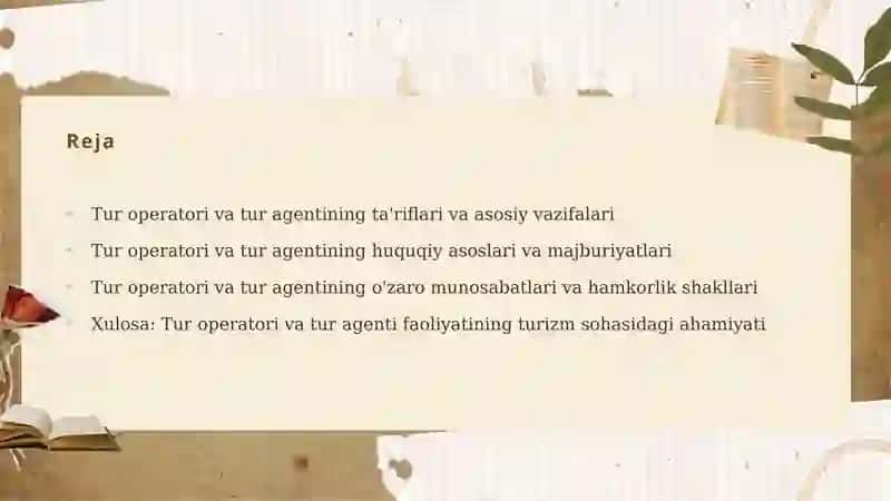 Tur agent va tur operator 2