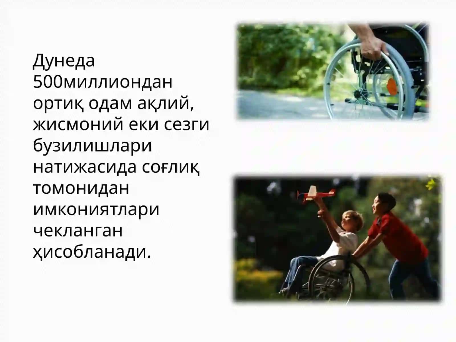 Жамиятнинг инконияти чекланган одамларга бўлган муносабати 2