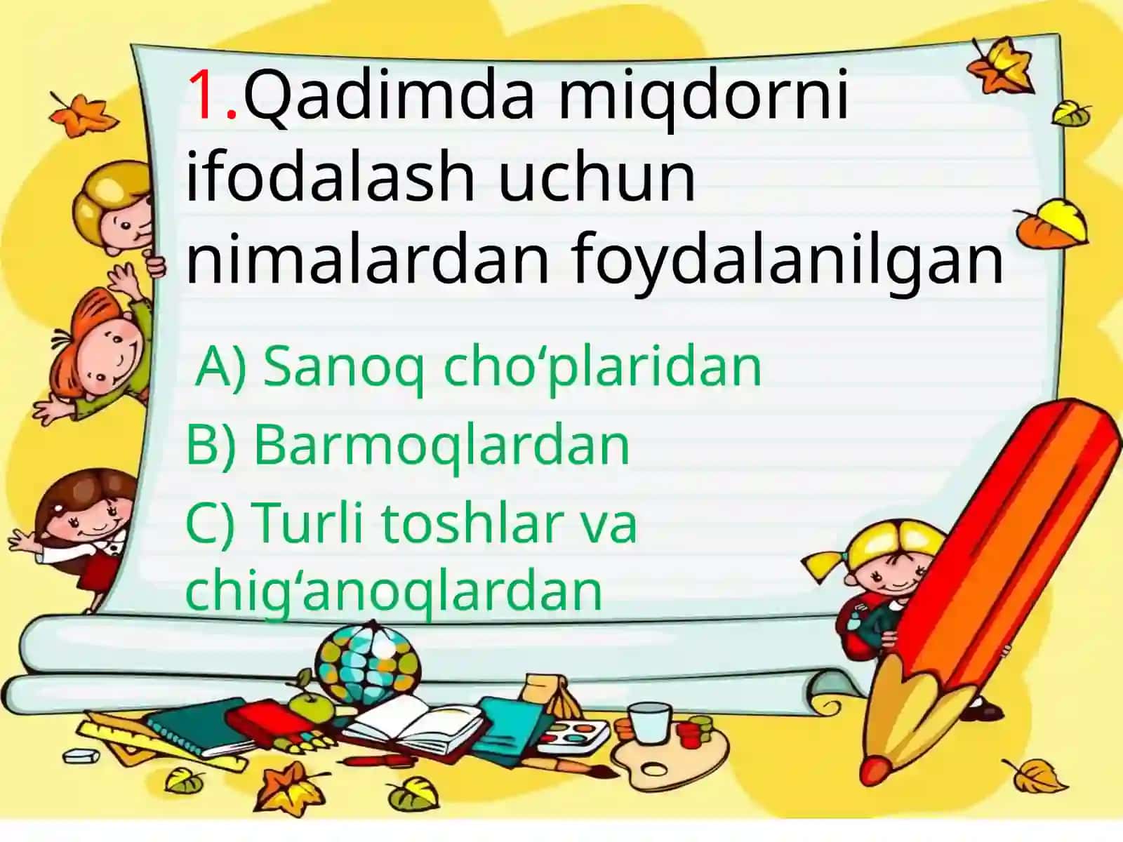 Ona tili va o‘qish savodxonligi fanidan tuzgan TESTI 2