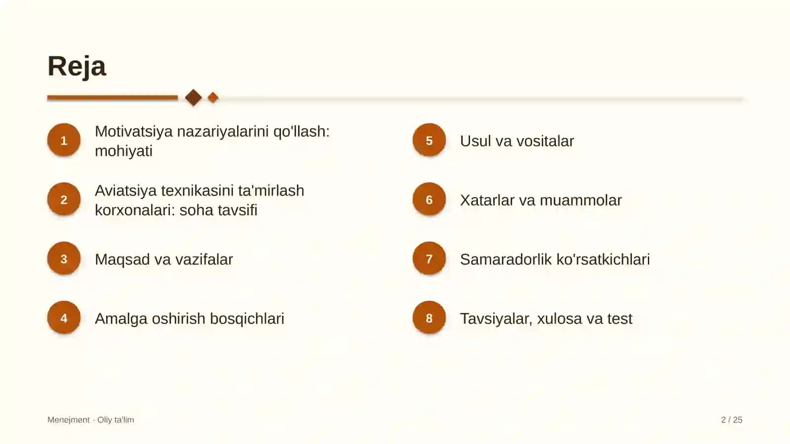 Aviatsiya texnikasini ta'mirlash korxonalarida motivatsiya nazariyalarini qo'llash 2
