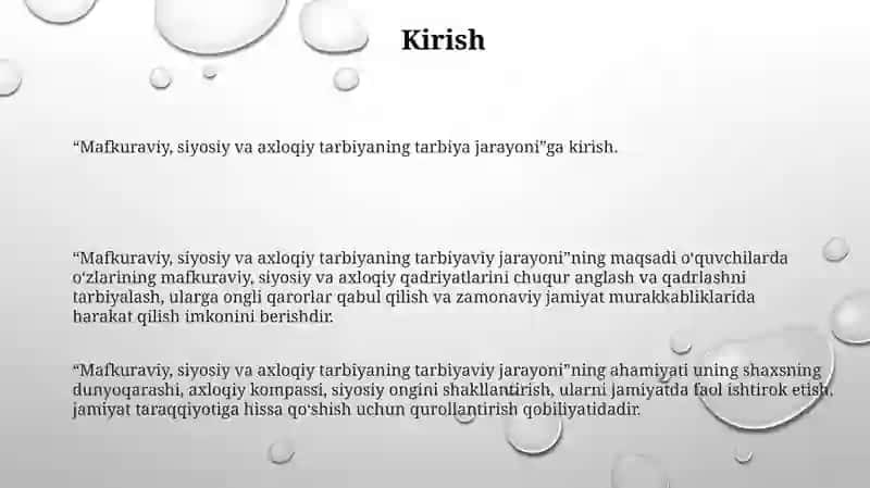 Tarbiyaviy Jarayonda GʻOyaviy Siyosiy Axloqiy Tarbiyani Tashkil Etish 2