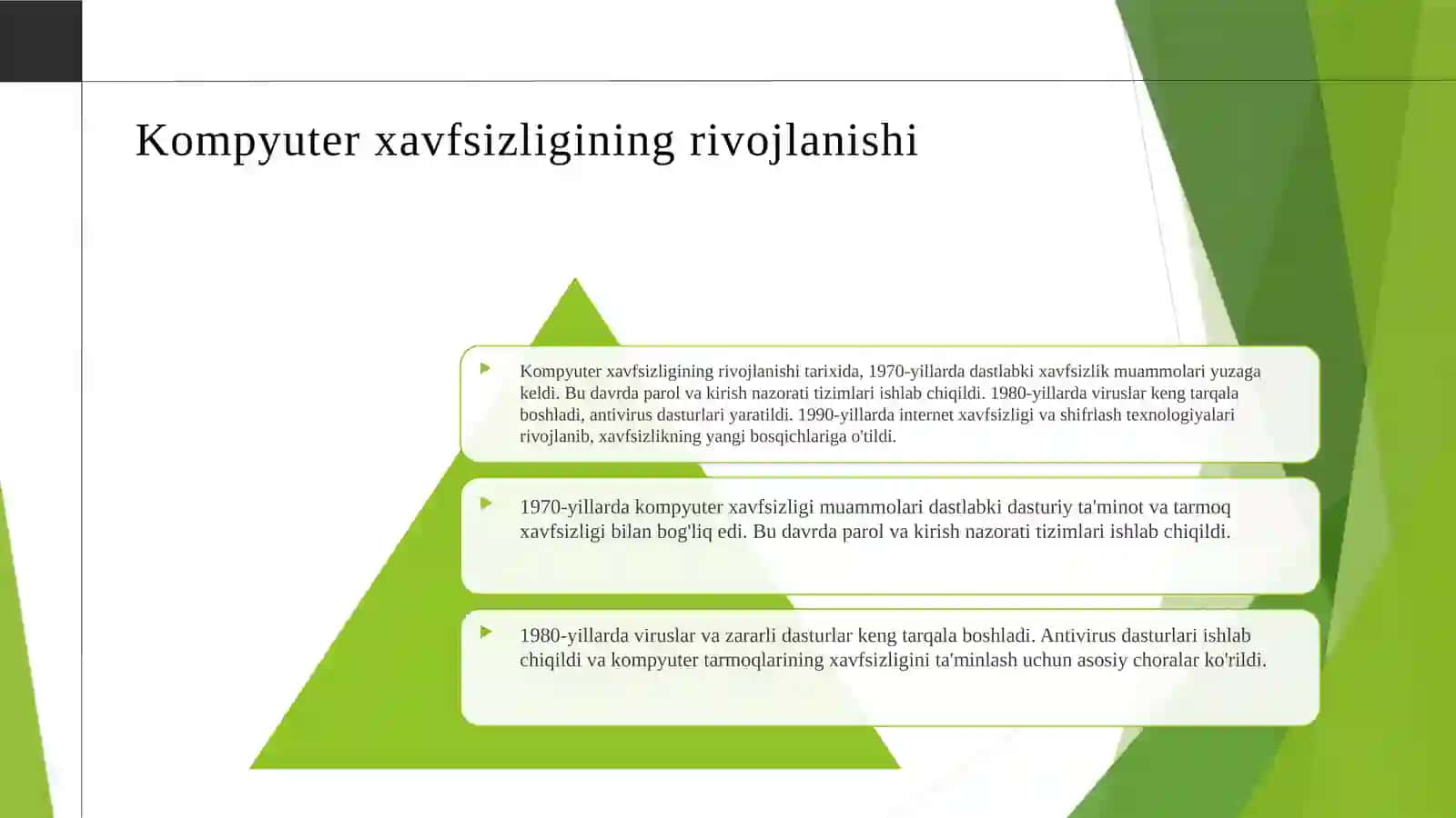 Kompyuter xavfsizligining tarixiy rivojlanishi 2