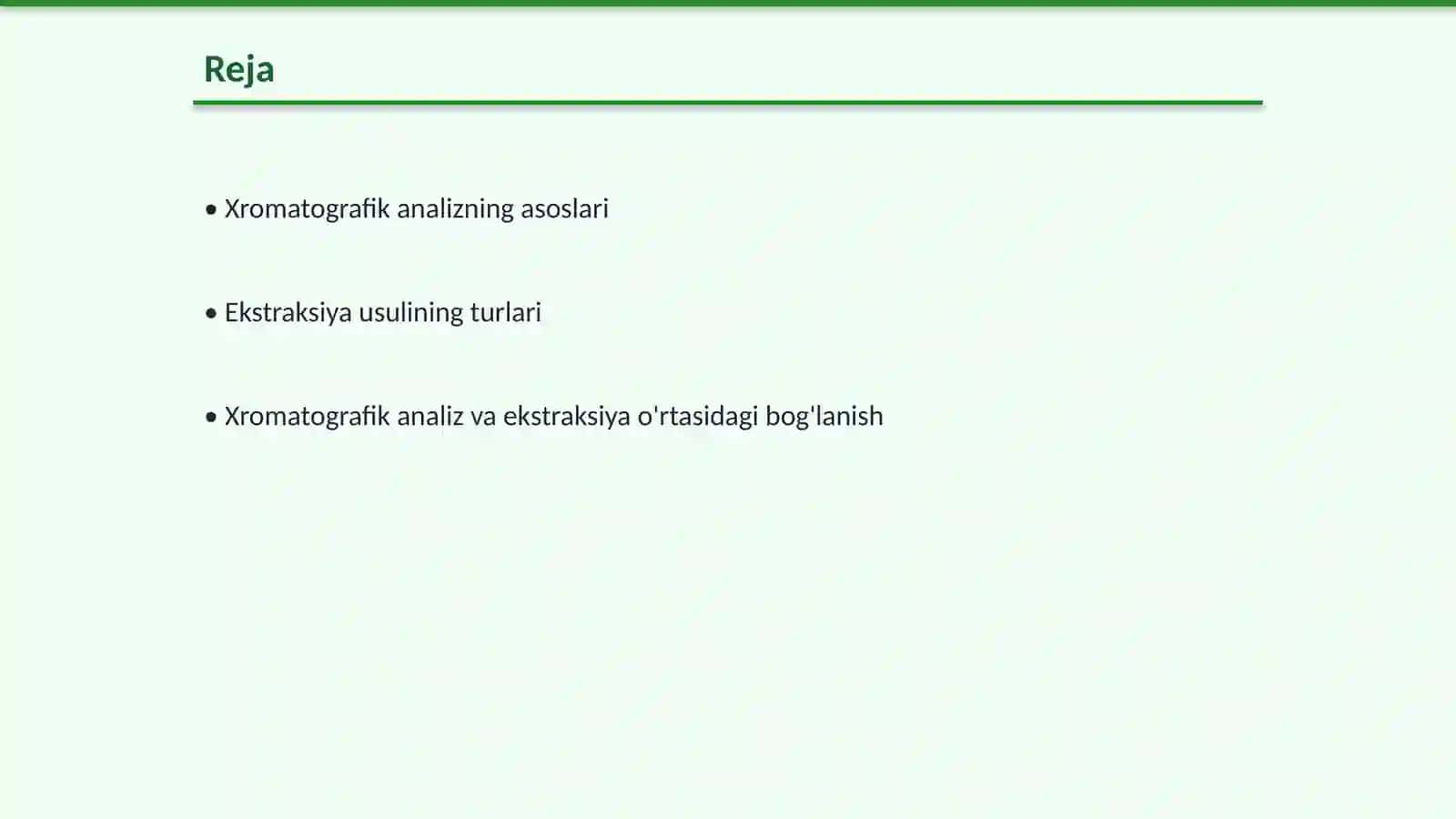 Xromatografik analiz, Ekstraksiya usuli 2