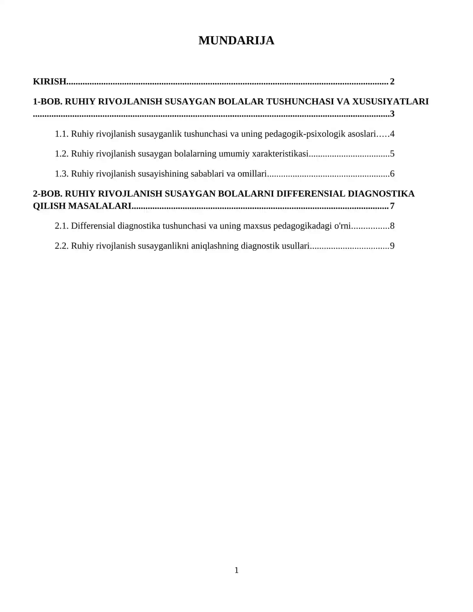 Ruhiy rivojlanishi susaygan bolalar va differensial diagnostika masalalari 2