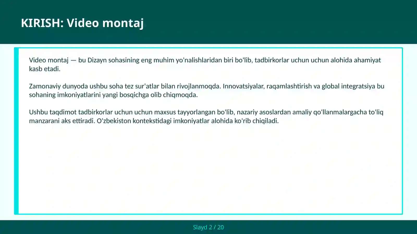 Video montaj 2