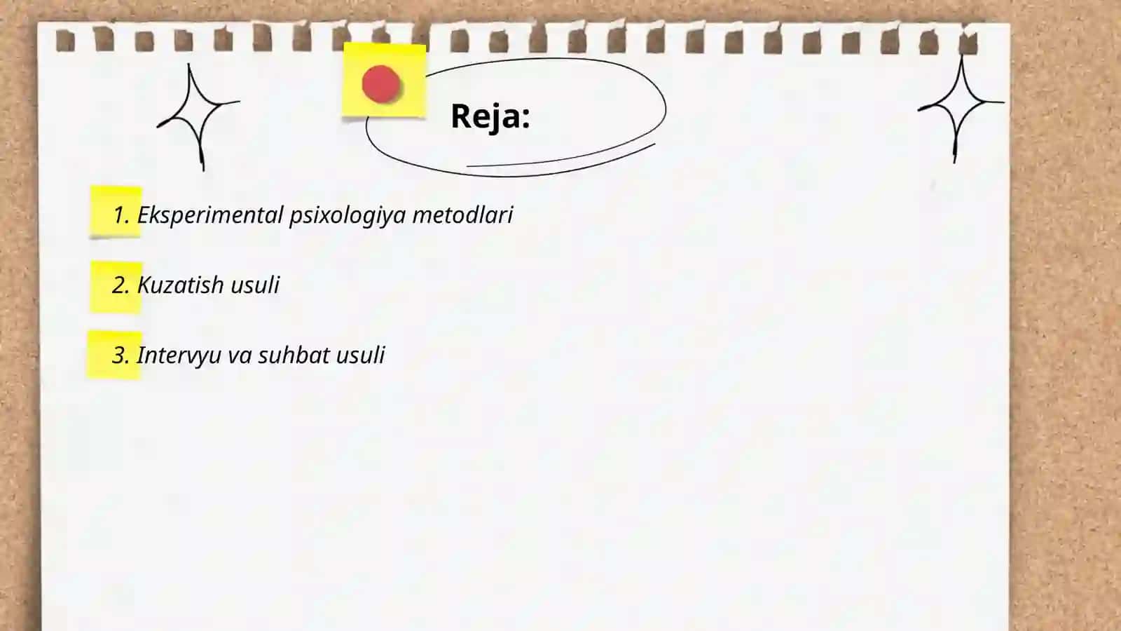 Hozirgi zamon pisixalogiyasining tadqiqot metodlari 2