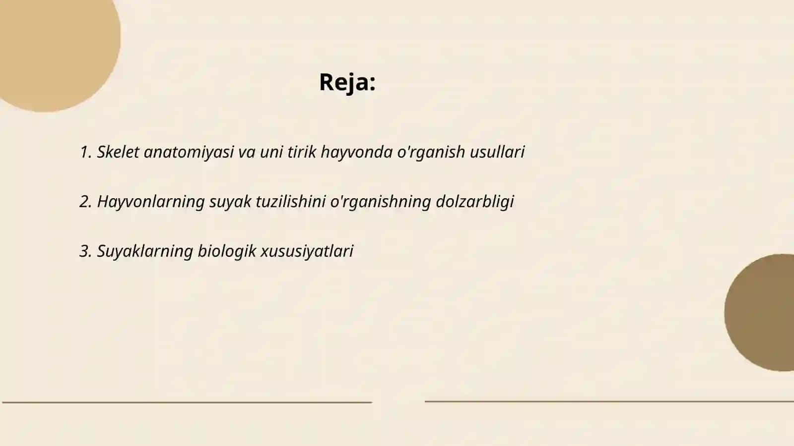 Skelet suyaklarini tirik hayvonda o'rganish va preparatlar tayyorlash 2