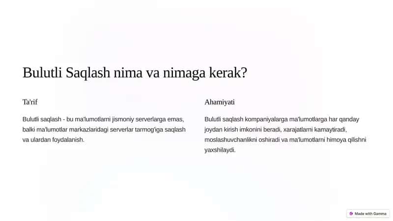 Bulutli Saqlash 2