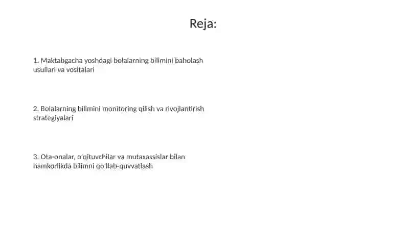Maktabgacha yoshdagi bolalar bilimlarini aniqlash va monitoring qilish 2