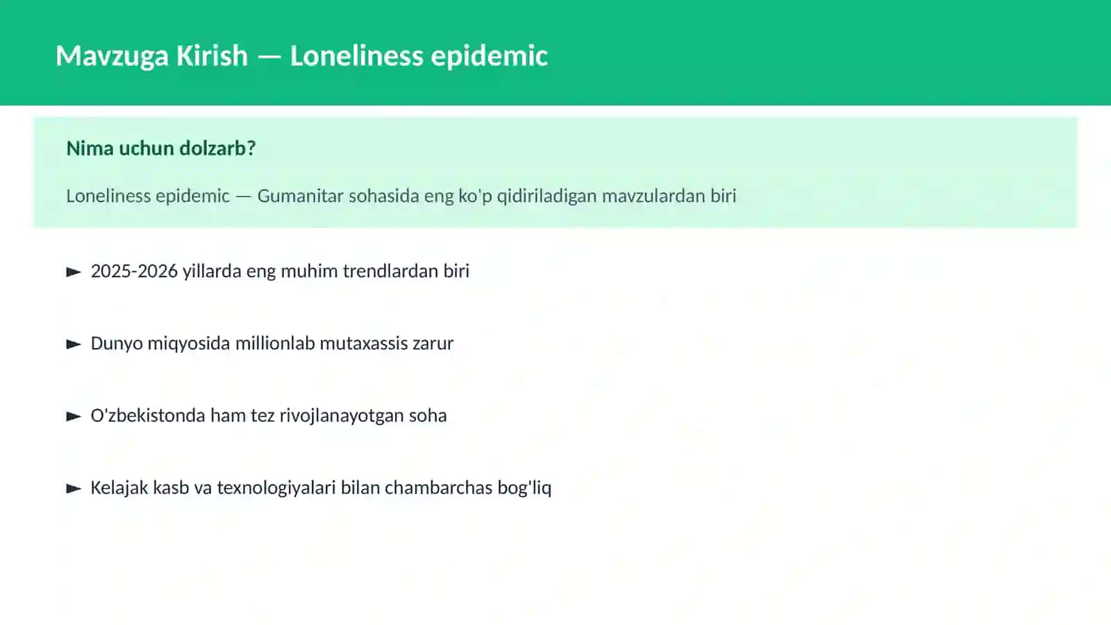 Loneliness epidemic 2