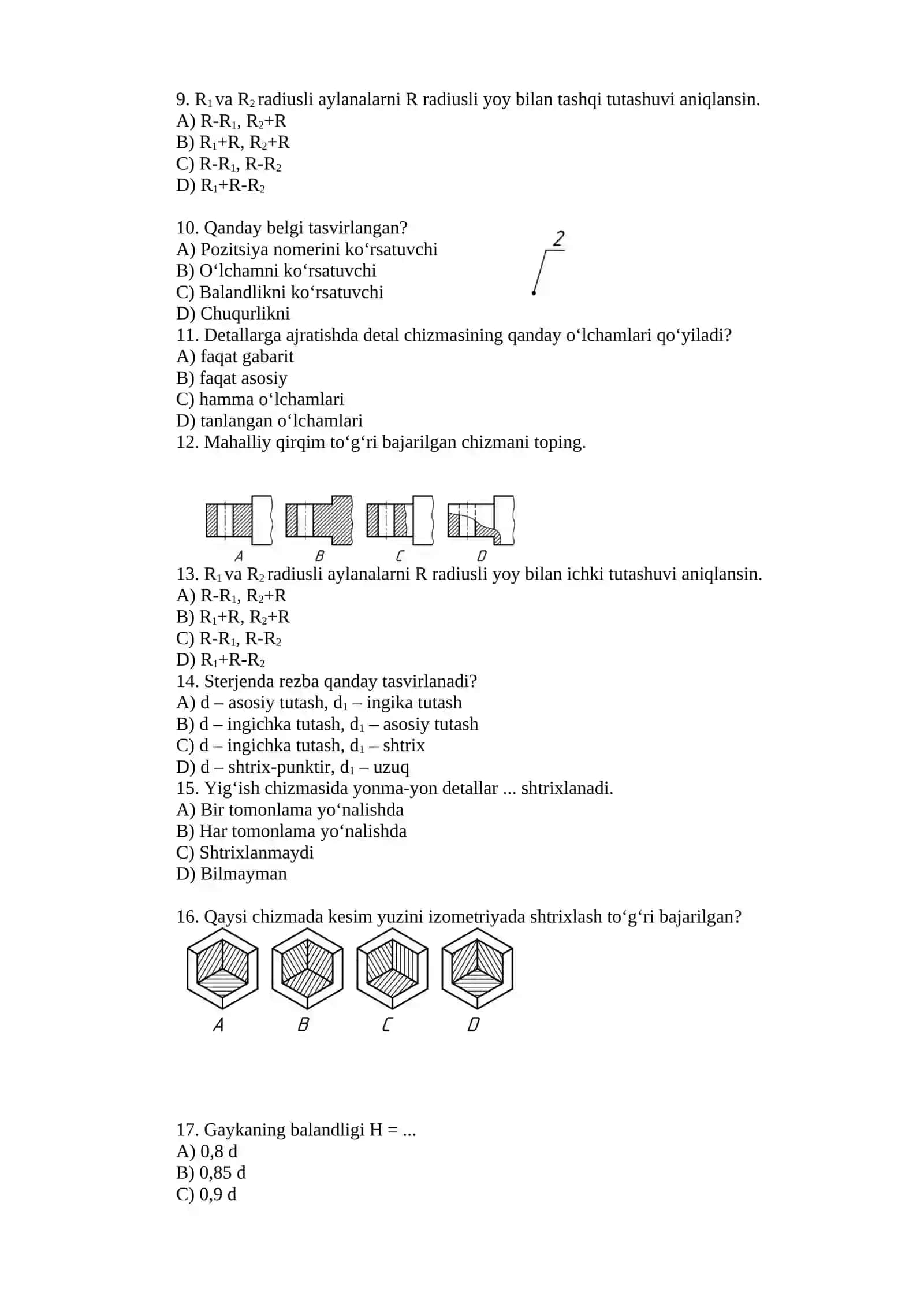 9-SINF CHIZMACHILIK FANIDAN TEST SAVOLLARI 2