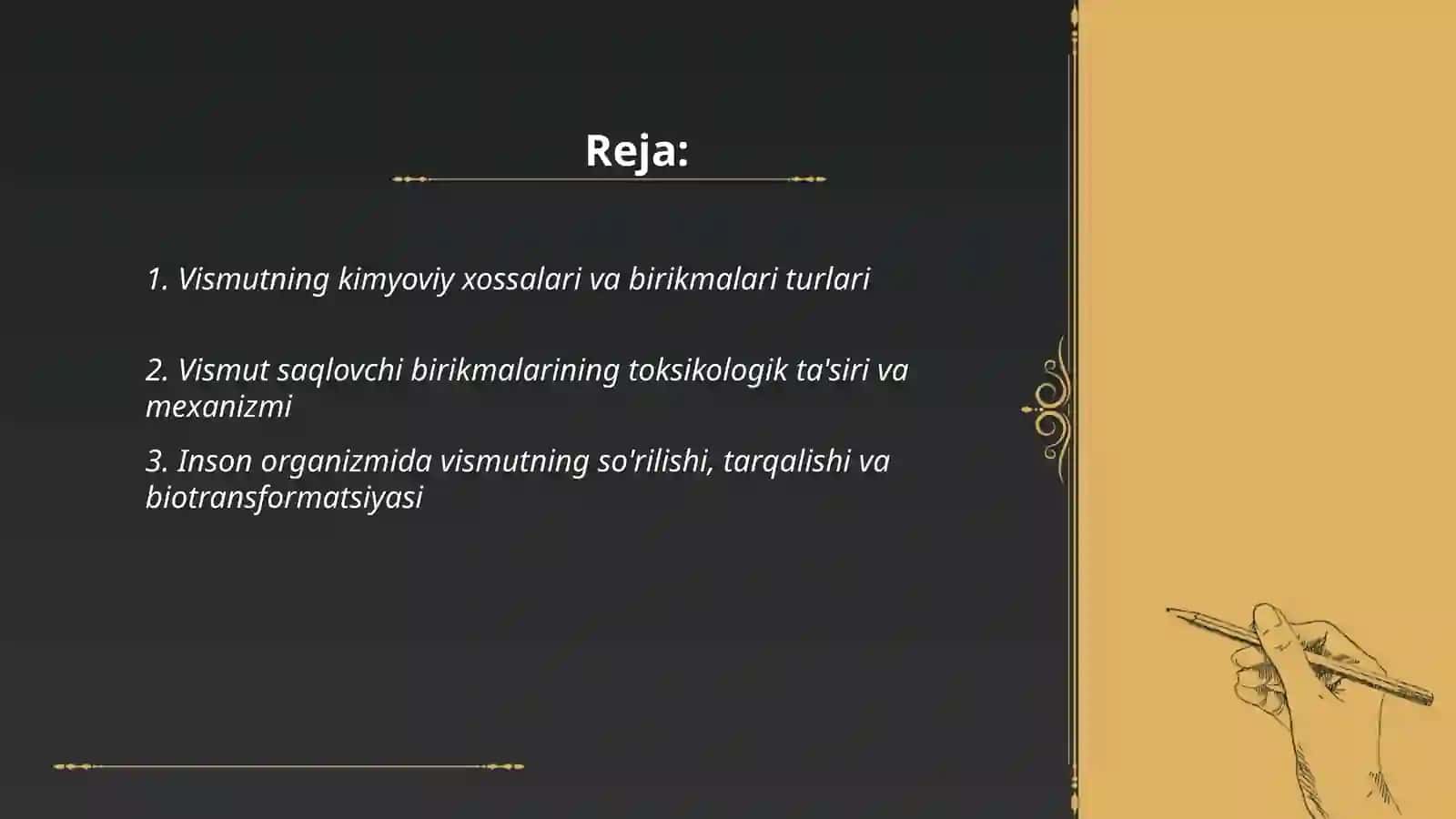Vismut saqlovchi birikmalar 2