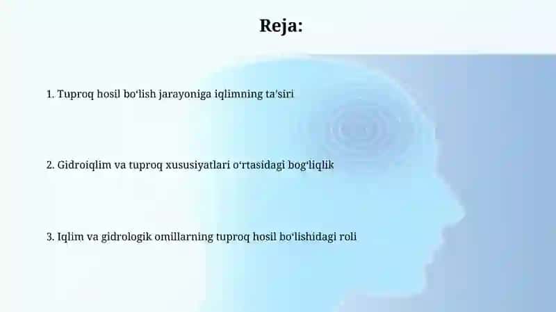 Tuproq xosil bo'lishida iqlim va gidrologik omillarning o‘rni 2