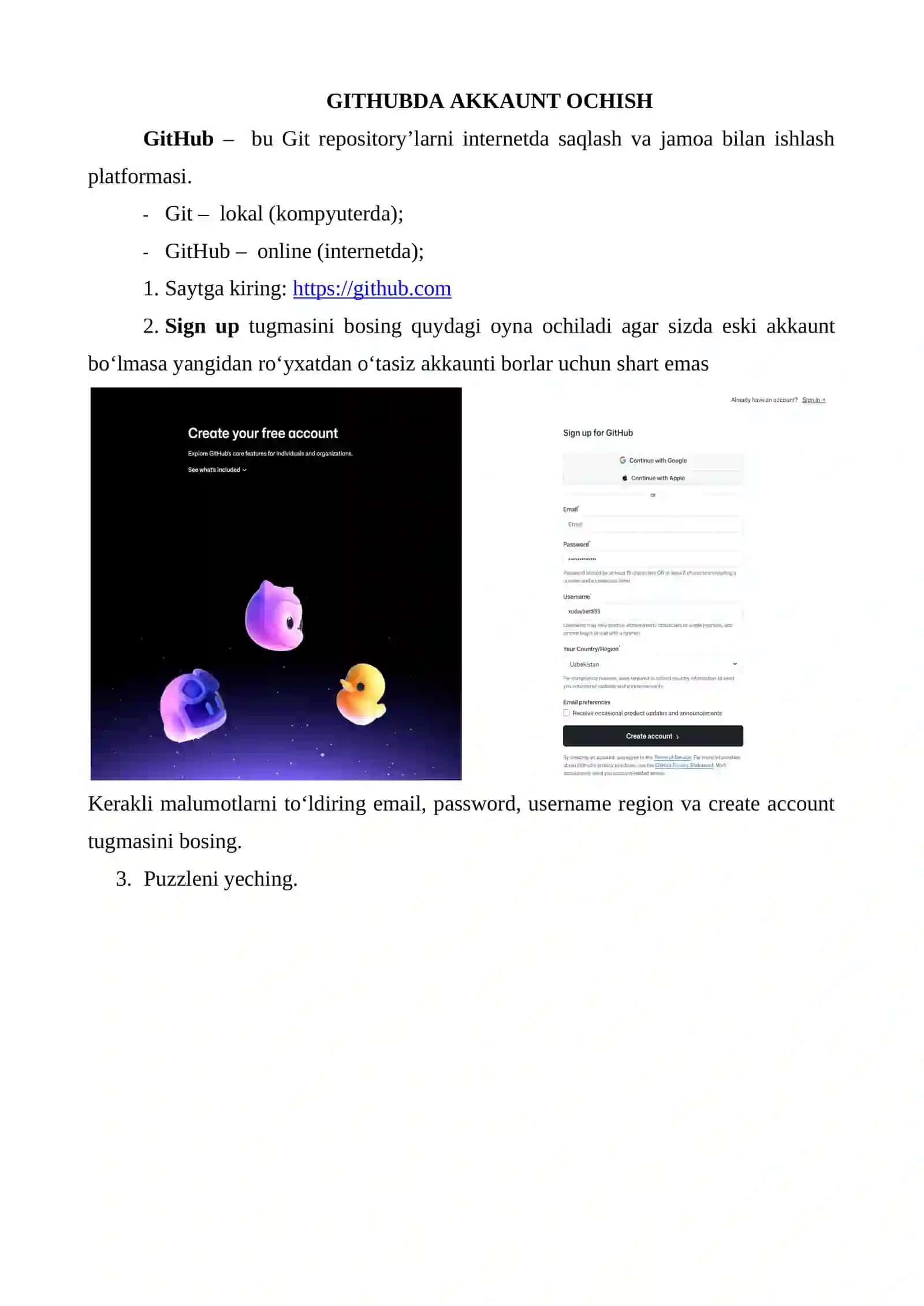 Git,Github,Netlify qo'llanma 2