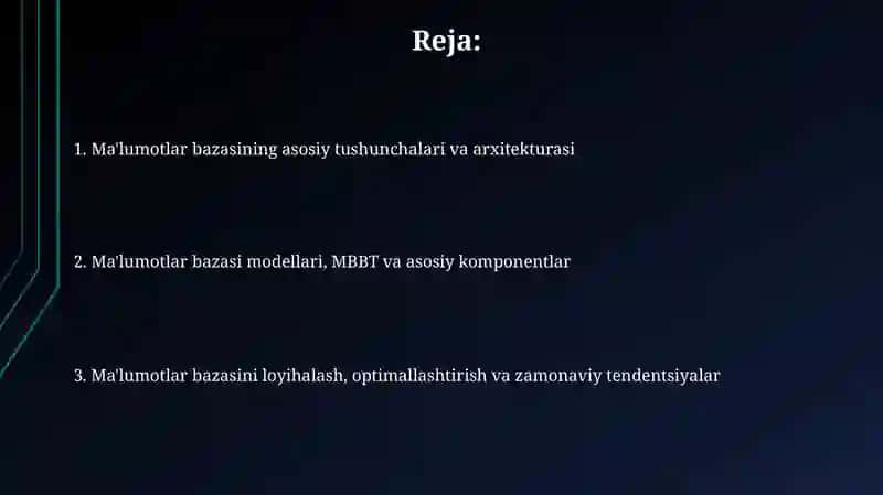 Ma'lumotlar bazasi 2