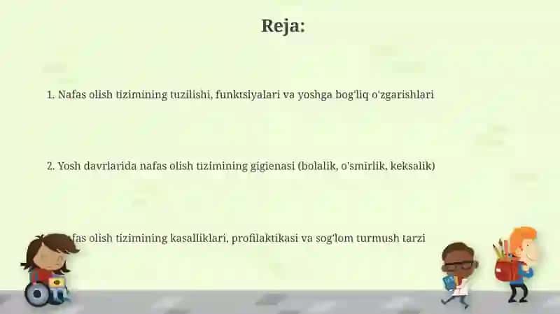 Nafas tizimining yosh xususiyati va gigiyenasi 2
