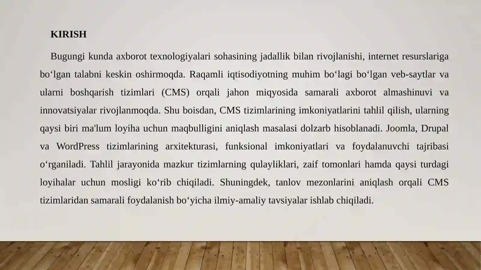 CMS lar orasidagi solishtirma tahlili: Joomla, Drupal va WordPress 2