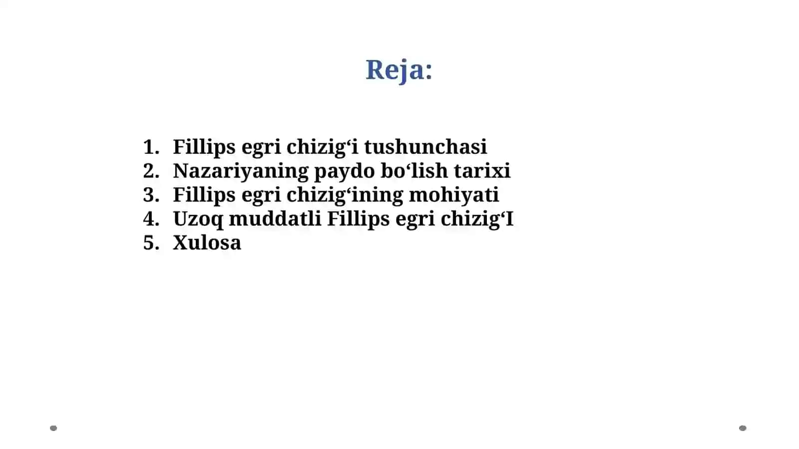 Fillips egri chizig'I dinamik talqini 2