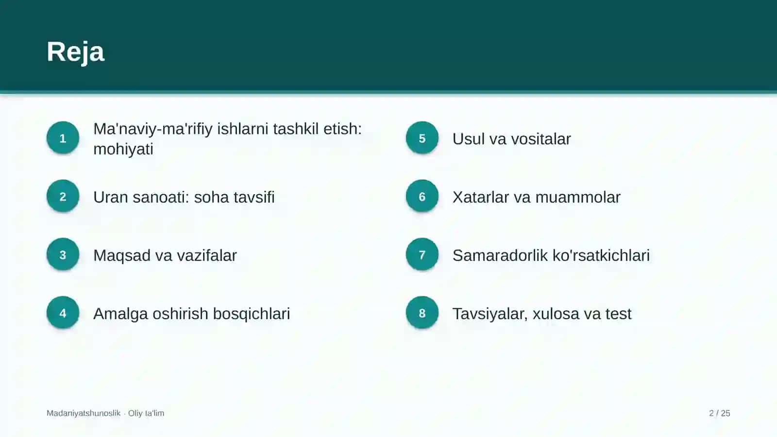uran sanoatida ma'naviy ma'rifiy ishlarni tashkil etish 1620 2