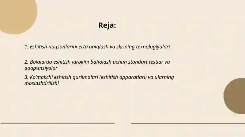 Alohida yordamga mihtoj bo'lgan bolalar eshitish idrokini rivojlantirish uchun texnalogiyasi 2