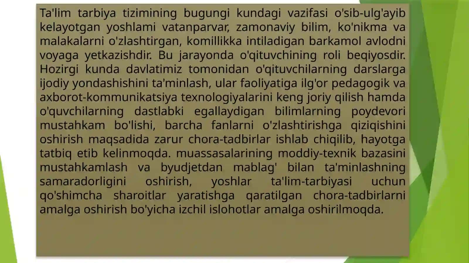 Boshlang’ich ta’limda fanlarni o’qitishda axborot-kommunikatsiya texnologiyalaridan foydalanish 2