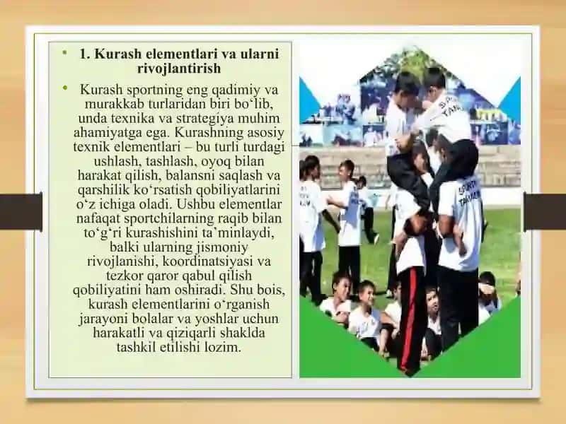 Kurash elementlari va ularni rivojlantirish 2