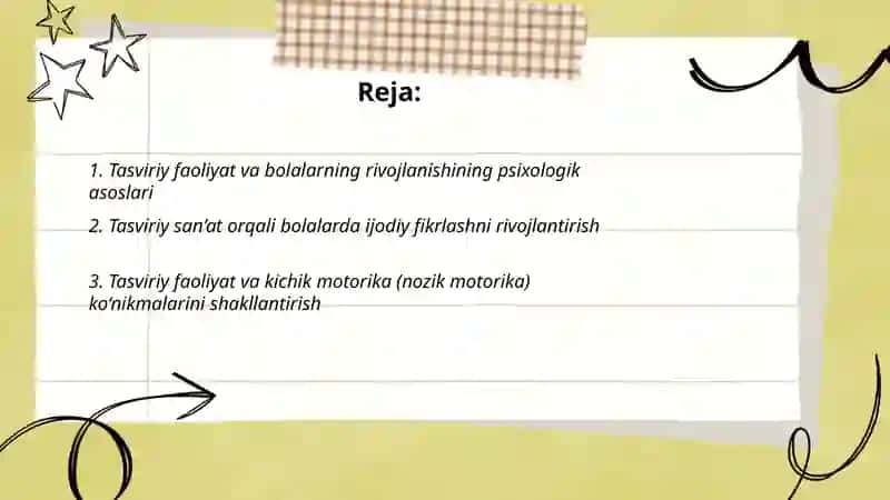 Tasviriy Faoliyat va Bolalarning Rivojlanishining Psixologik Asoslari 2