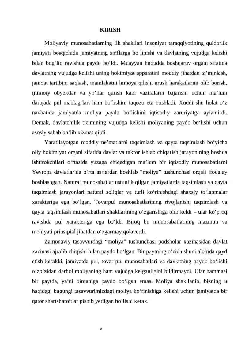 MOLIYA MEXANIZMI 2