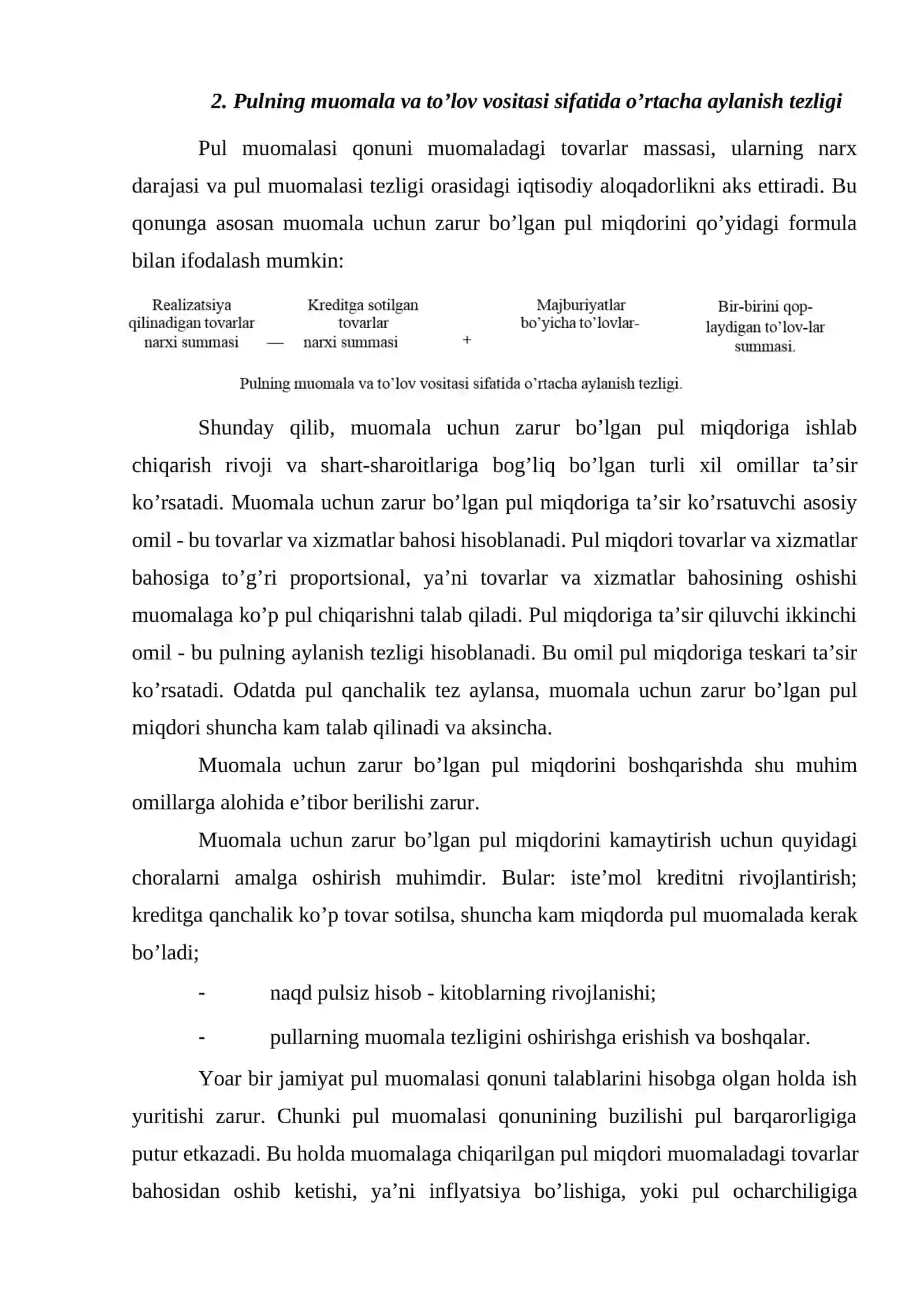 Pul muomalasi qonuni 2